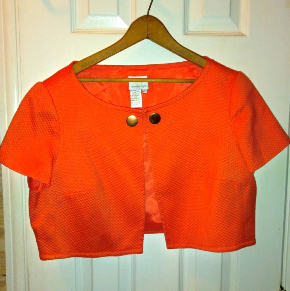 Vintage orange bolero style jacket